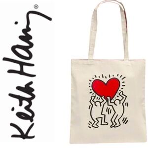 - Keith Haring holding heart tote- NWT